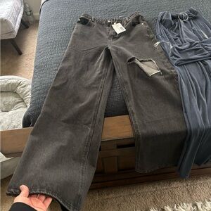 12th Tribe Black Flare Jeans